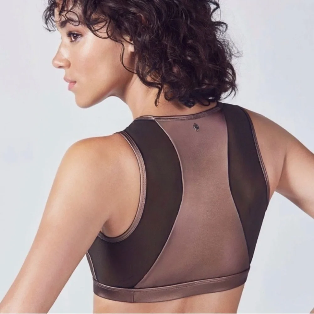 Fabletics Camryn Metallic Sports Bra Size XXS NWT - Picture 2 of 10